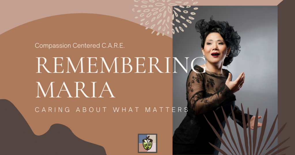 Remembering Maria. Woman opera singer